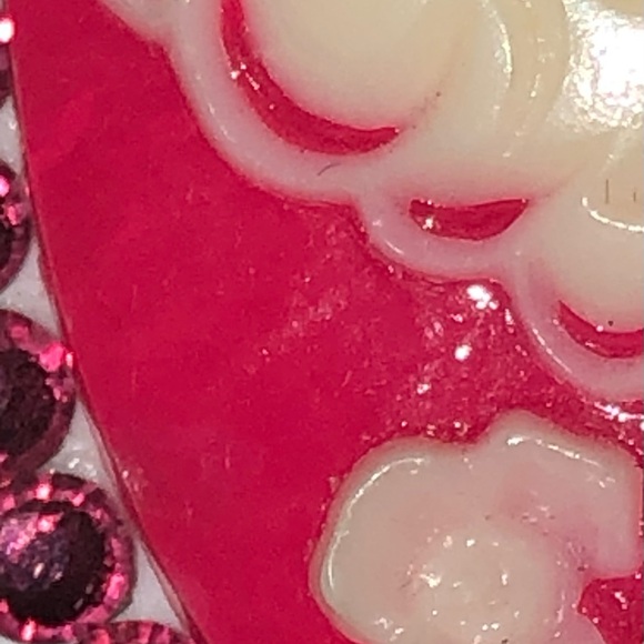 Victorian ACID cameo Heart Necklace silhouette - Picture 11 of 11